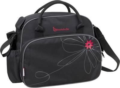 Wickeltasche, schwarz/pink