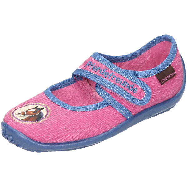 Schuhe Geschlossene Hausschuhe Pferdefreunde Hausschuhe Pferdefreunde für Mädchen pink