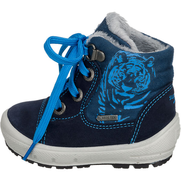 Schuhe Winterstiefel superfit Baby Winterstiefel GROOVY für Jungen GORE-TEX gefüttert Weite M4 Tiger dunkelblau