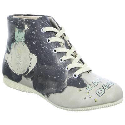 Dogo Shoes, Dogo Shoes Stiefeletten Kaltfutter Cat Dreams, schwarz