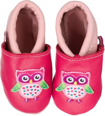 Krabbelschuhe für Mädchen, Eule