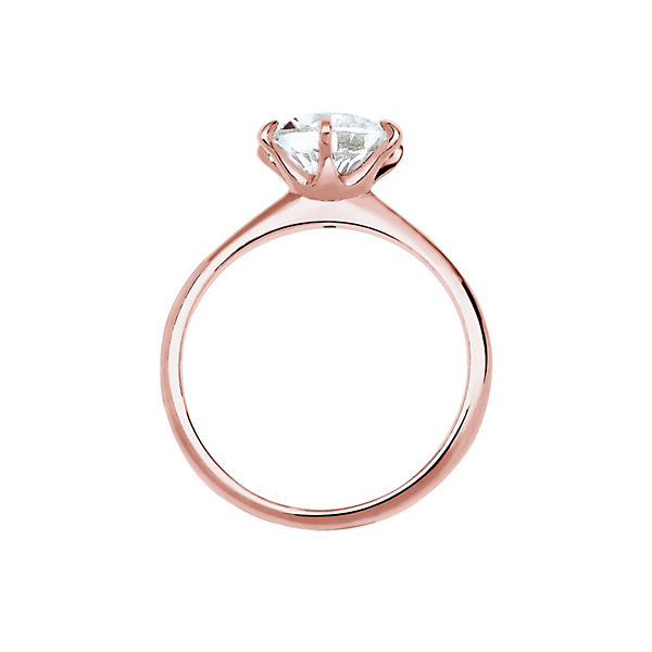 Accessoires Ringe Elli Elli Ring Verlobungsring Kristalle 925 Silber Ringe rosegold