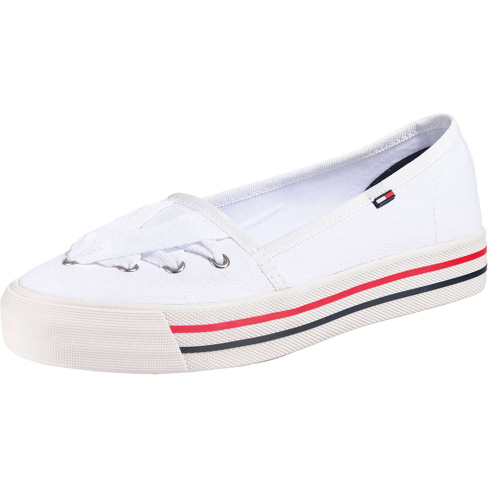 TOMMY JEANS Lace Sneaker Sportliche Ballerinas weiß Damen Gr. 40 TOMMY JEANS Lace Sneaker Sportliche Ballerinas weiß Damen Gr. 40