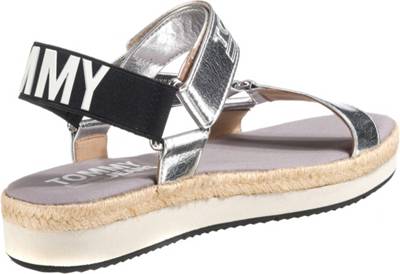 tommy jeans sandalen silber