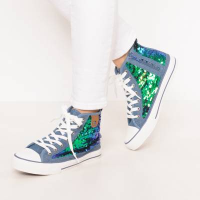 Hanna Toe Cap Sneaker Sequin Sneakers High 2