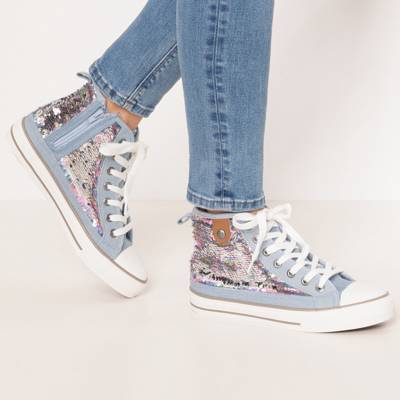 Hanna Toe Cap Sneaker Sequin Sneakers High 2