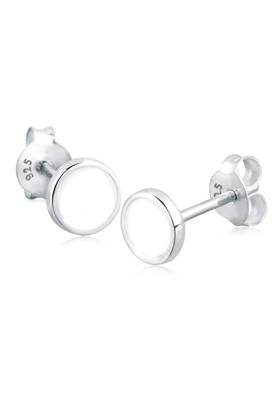 Elli Ohrringe Basic Geo Kreis Emaille 925 Sterling Silber Ohrringe