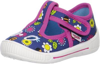 Baby Hausschuhe BULLY für Mädchen, Blumen, Weite M3