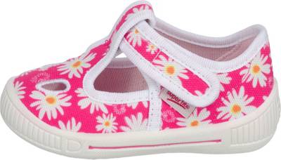 Baby Hausschuhe BULLY für Mädchen, Blumen, Weite M3 2