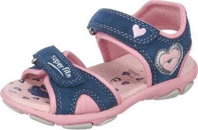 superfit, Sandalen Nelly für Mädchen, Herz, Weite M4, blau superfit Mädchen Nelly 1 Offene Sandalen