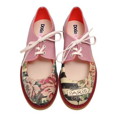 Dogo Shoes, DOGO Pency vintage flowers Halbschuhe, rosa mirapodo