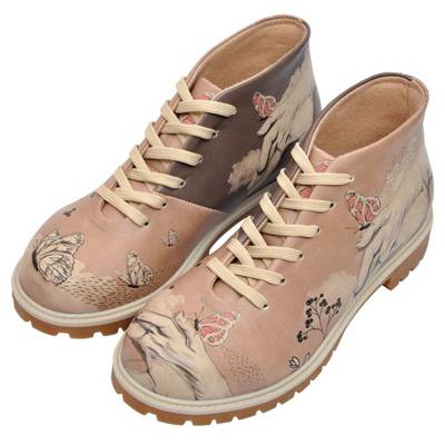 Dogo Shoes, DOGO Short Boots Lady Butterfly Schnürstiefeletten, rosa