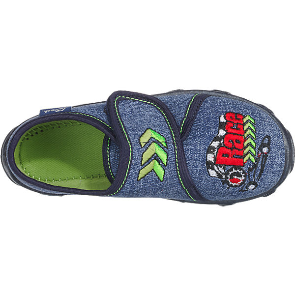 Schuhe Geschlossene Hausschuhe Beck Hausschuhe RACE für Jungen blue denim Schuhe Geschlossene Hausschuhe Beck Hausschuhe RACE für Jungen blue denim