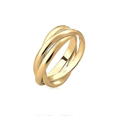 Elli Ring Basic Wickelring Klassisches Design 925 Silber Ringe