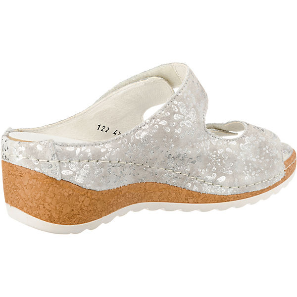 WALDLÄUFER Hanila Pantoletten silber silber silber Gute Qualität beliebte Schuhe c36de9 WALDLÄUFER Hanila Pantoletten silber silber silber Gute Qualität beliebte Schuhe c36de9