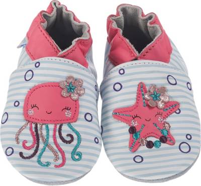 Krabbelschuhe AQUA PARTY für Mädchen, Seestern und Qualle