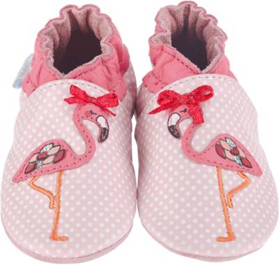 Krabbelschuhe PINK FLAMINGO für Mädchen, Flamingo