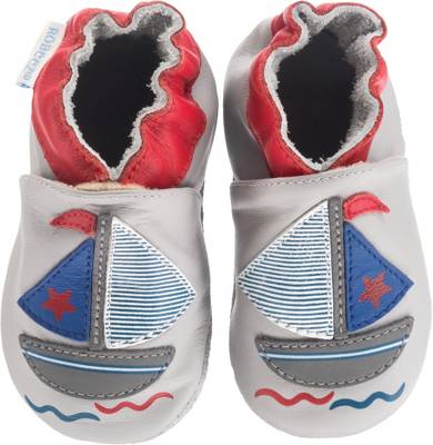 Krabbelschuhe SEA TRAVEL für Jungen, Segelboot