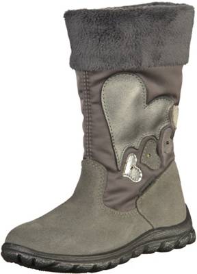 RICOSTA Stiefel aus Leder mit LED für Mädchen TEX grau