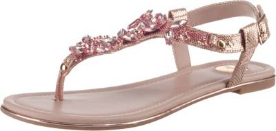 Neueste BUFFALO Damen Schuhe Esra T Steg Sandalen Rosegold Neueste BUFFALO Damen Schuhe Esra T Steg Sandalen Rosegold
