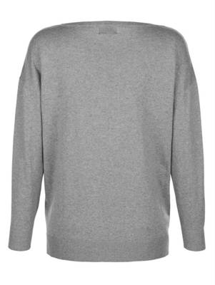 Pullover Dekosteine langarm grafisch Oversized blickdicht Baumwolle Pullover 2