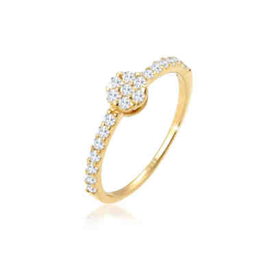 Elli Premium Ring Verlobungsring Topas Edelstein Fein 585 Gelbgold Ringe