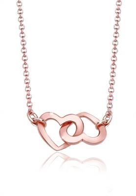 Elli Halskette Herzen Liebe Verbunden 925 Sterling Silber Halsketten