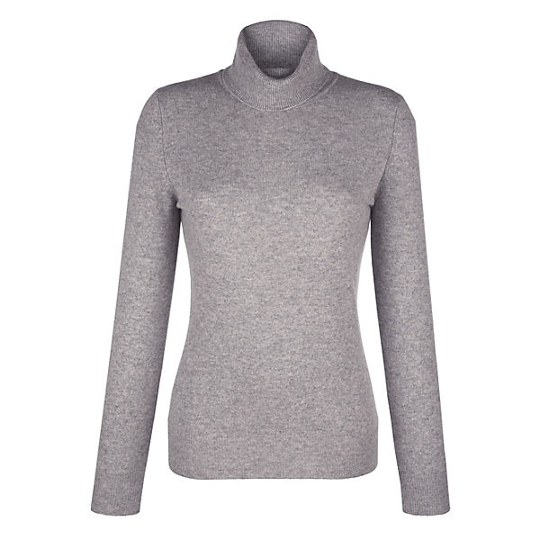 Bekleidung Pullover Alba Moda Pullover aus hochwertigem Kaschmir grau