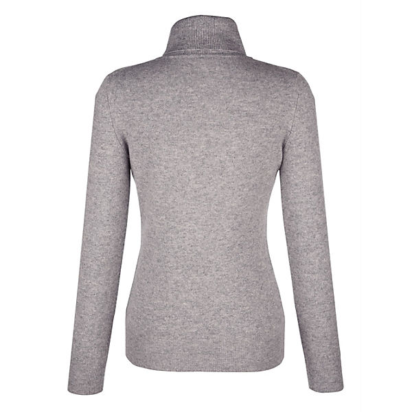 Bekleidung Pullover Alba Moda Pullover aus hochwertigem Kaschmir grau