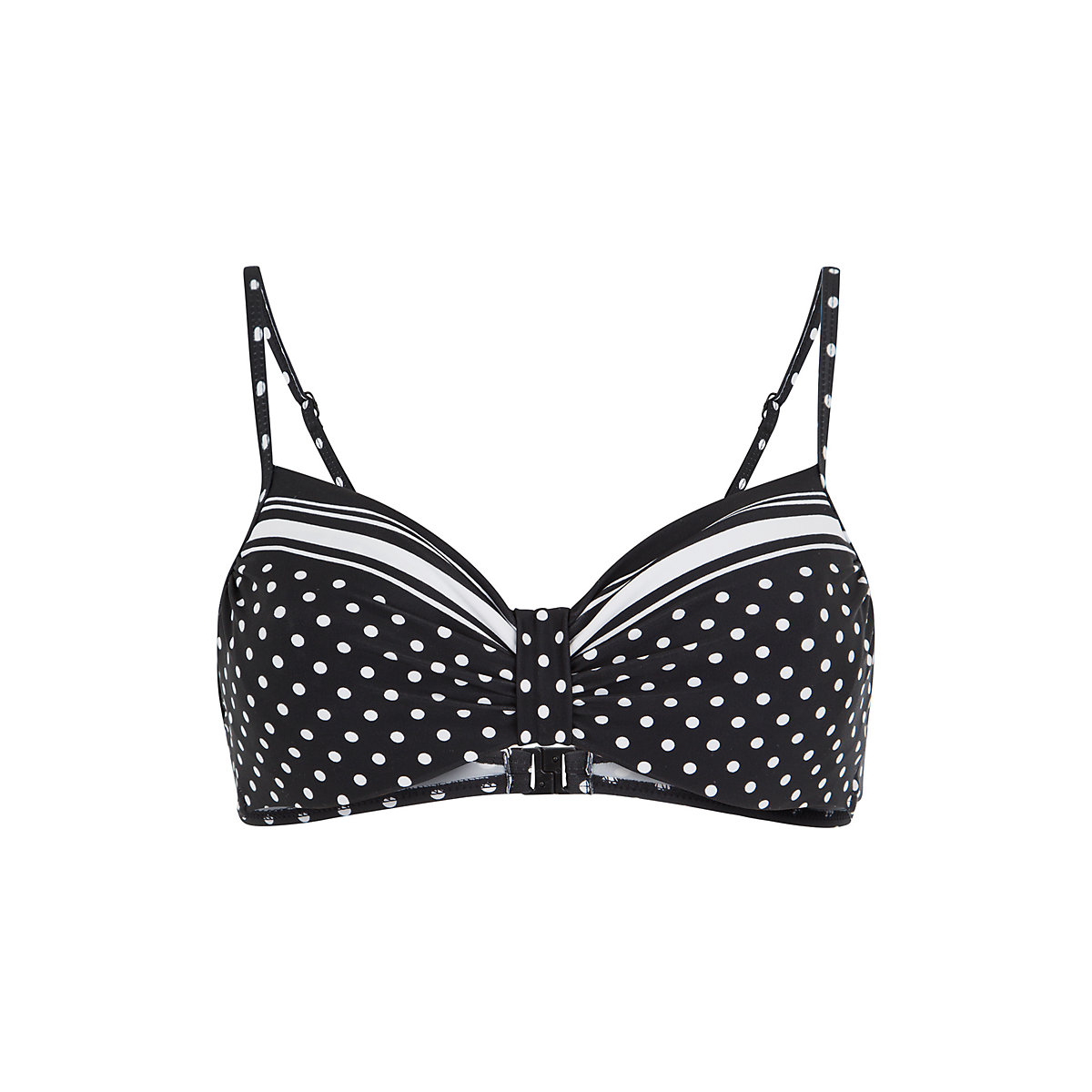 LASCANA Bügel-Bikini-Top schwarz/weiß