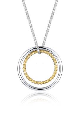 Elli Halskette Kreis Ring Geo Basic Trend 925 Sterling Silber Halsketten