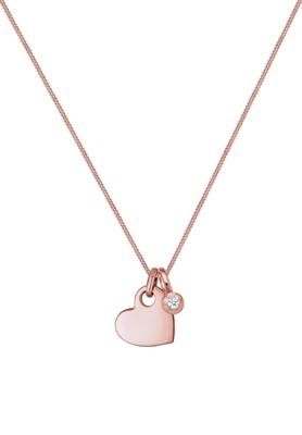 Elli PREMIUM Halskette Herz Solitär Diamant (0.03 ct.) 925 Silber Halsketten 2
