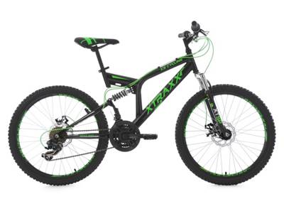 KS Cycling KS Cycling Kinder-Mountainbike 24 Zoll Fully Xtraxx Rahmenhöhe: 43 cm schwarz/grün