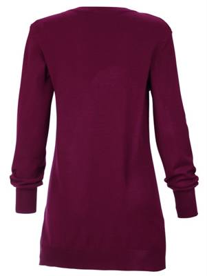 Strickjacke langarm Knöpfe uni Leicht tailliert blickdicht Kunstfaser Strickjacken 2