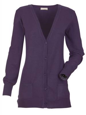 Strickjacke langarm Knöpfe uni Leicht tailliert blickdicht Kunstfaser Strickjacken