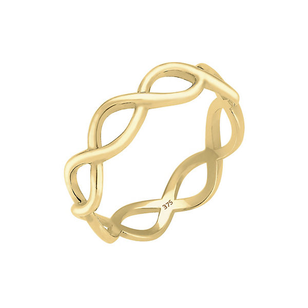 Accessoires Ringe Elli PREMIUM Elli Premium Ring Infinity Trend 375 Gelbgold Ringe gold