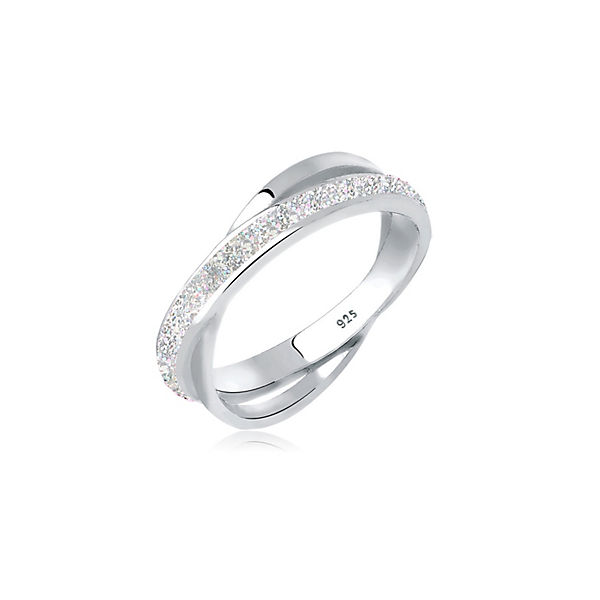Elli Ring Wickelring Emaille 925 Sterling Silber Ringe