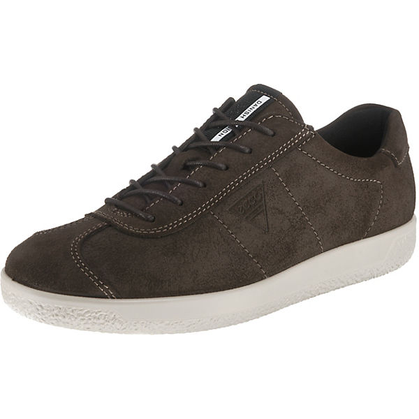 Schuhe Sneakers Low ecco Soft 1 Licorice Oil Suede Sneakers Low dunkelbraun