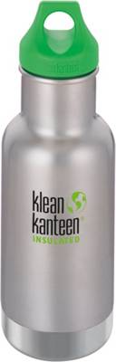 Edelstahl-Trinkflasche klean kanteen KID CLASSIC, Brushed Stainless, 355 ml, vakuumisoliert, Loop Cap