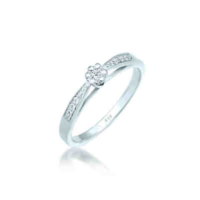 Elli Diamonds Ring Verlobungsring Diamant (0.085 Ct.) 585 Weißgold Ringe