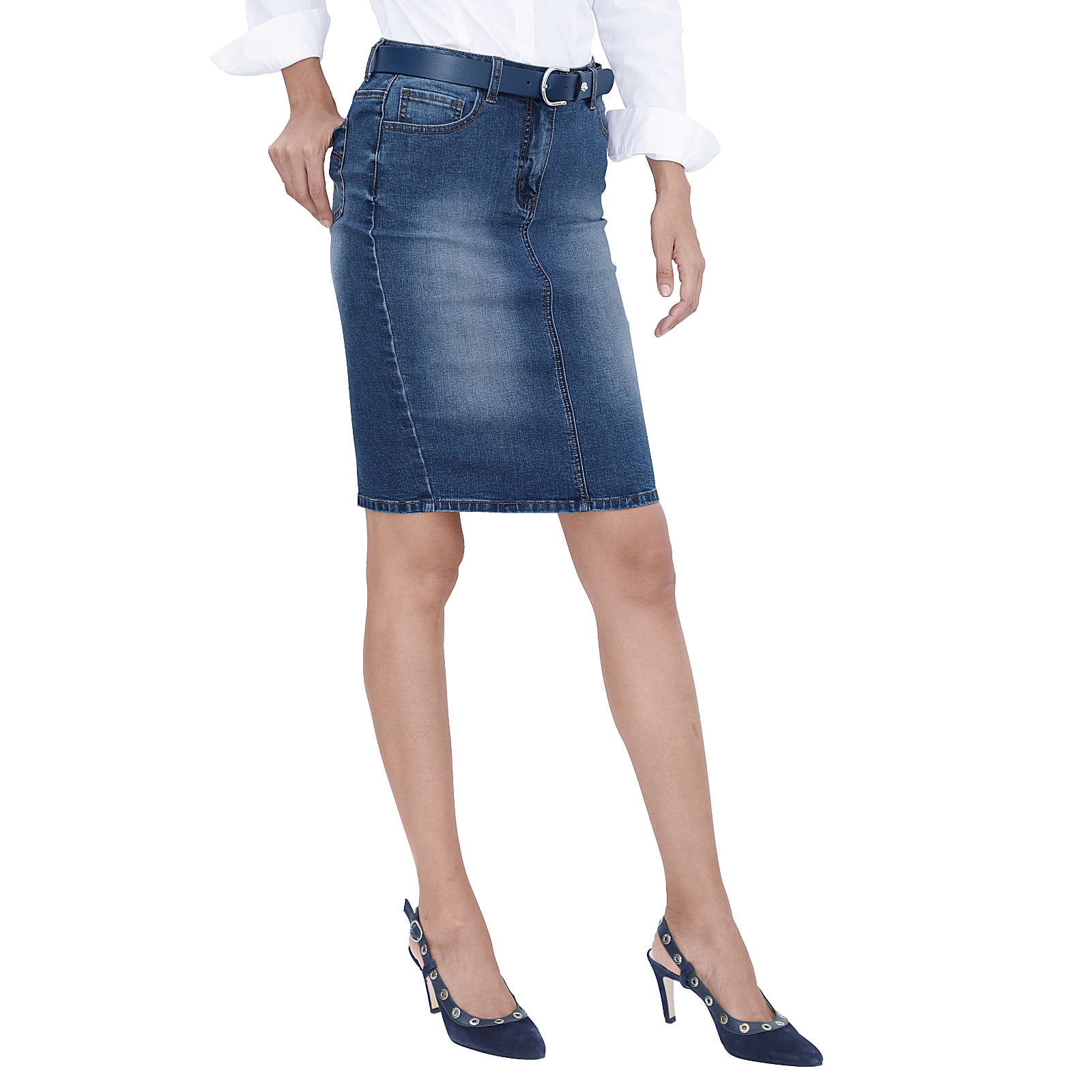 Amy Vermont Bleistiftrock blau Damen Gr. 42 Amy Vermont Bleistiftrock blau Damen Gr. 42