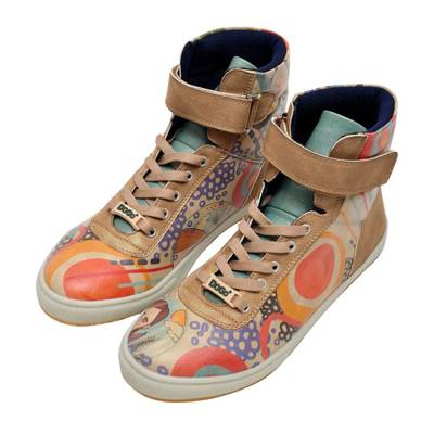 Dogo Shoes, DOGO Wavy Surreal Portraits Sneakers High, beige mirapodo
