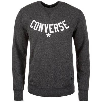CONVERSE, Essentials Lightweight Crew Sweatshirt Herren Converse Essential Pullover Hoodie Herren schwarz Herren