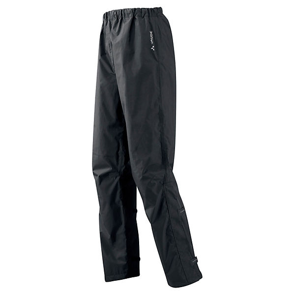 Bekleidung Outdoorhosen VAUDE Vaude Regenhose Fluid Pants II mit Eco Finish-Technologie 06375-010 Regenhosen schwarz