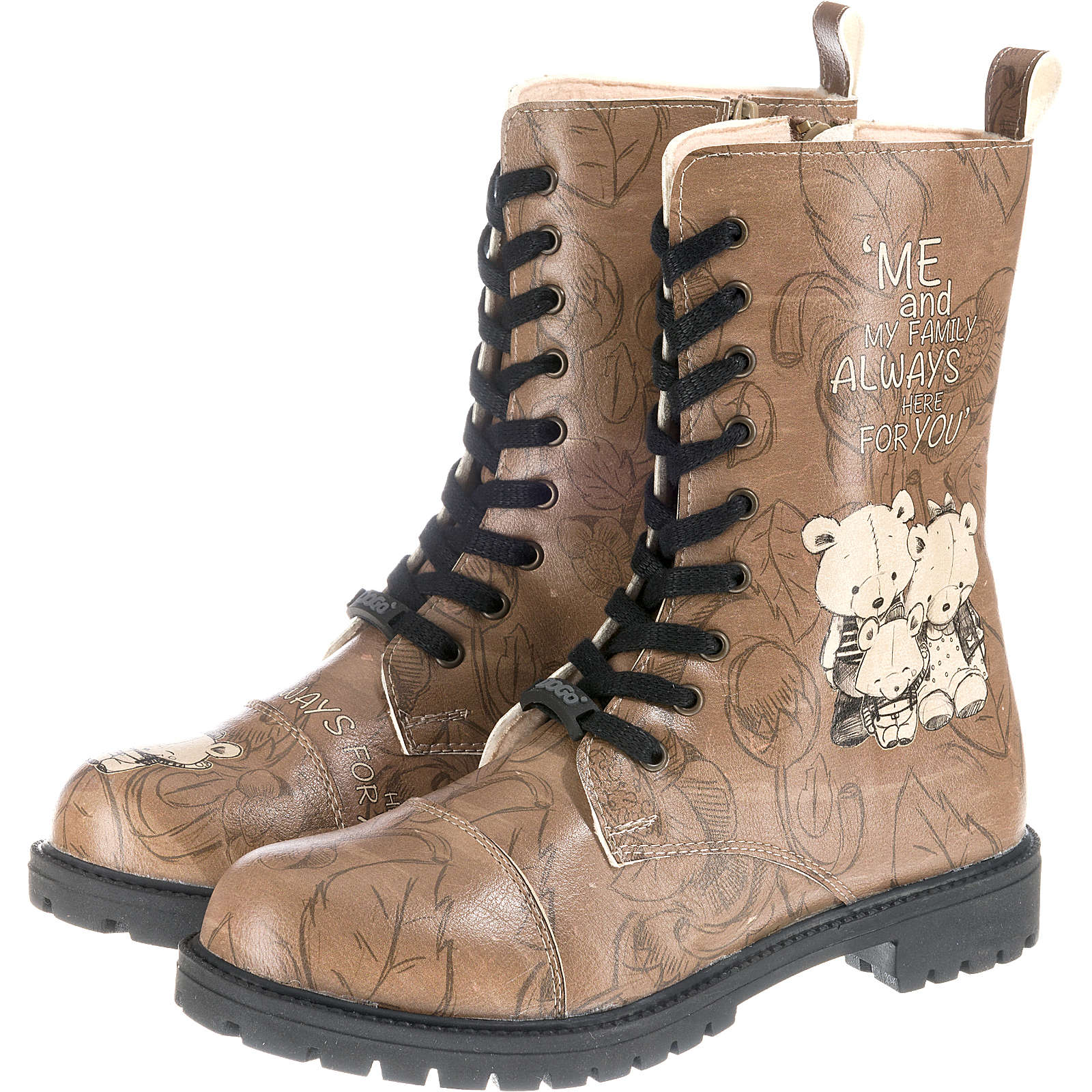 Dogo Shoes Here for You Schnürstiefel hellbraun Damen Gr. 36 Dogo Shoes Here for You Schnürstiefel hellbraun Damen Gr. 36