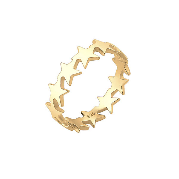 Accessoires Ringe Elli Elli Ring Sterne Astro Trend Blogger Universum 925 Silber Ringe gold