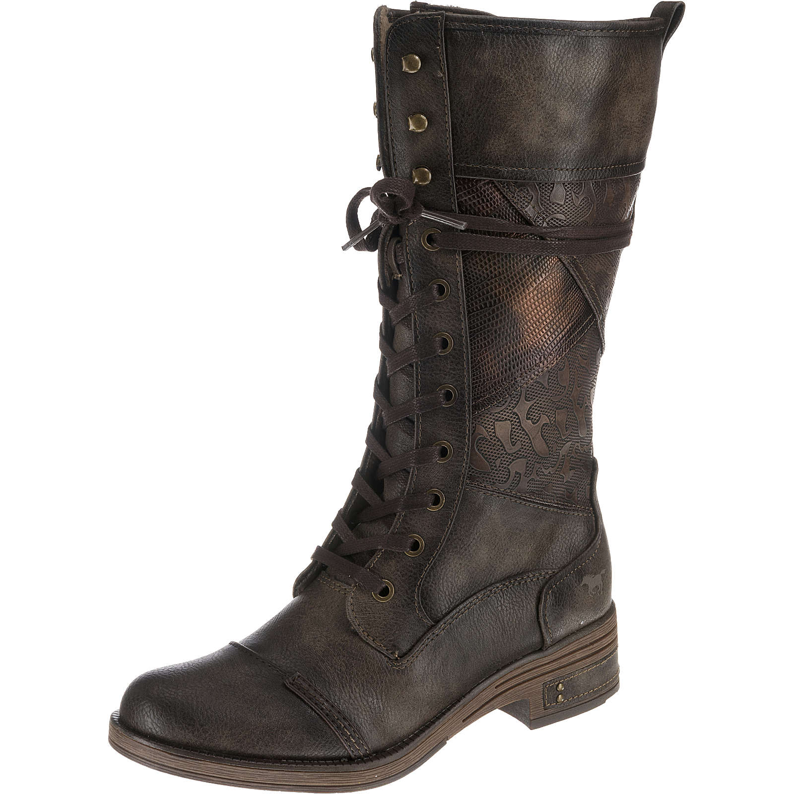 MUSTANG Schnürstiefel dunkelbraun Damen Gr. 38 MUSTANG Schnürstiefel dunkelbraun Damen Gr. 38