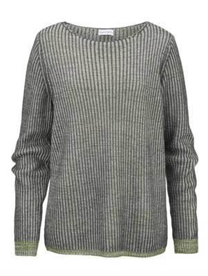 Pullover langarm gestreift Gerade blickdicht Kunstfaser Pullover