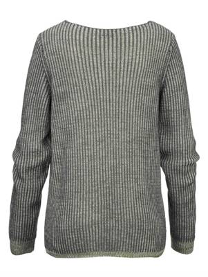 Pullover langarm gestreift Gerade blickdicht Kunstfaser Pullover 2