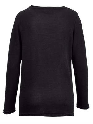 Pullover Effektgarn langarm floral Figurnah blickdicht Kunstfaser Pullover 2